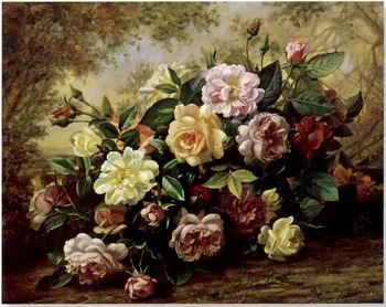 unknow artist Floral, beautiful classical still life of flowers.086 oil painting picture